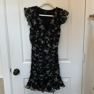 Floral Black Dress